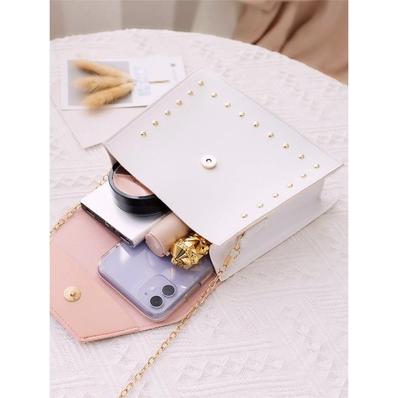 Stud & Pearl Detail Crossbody Purse - Picture 4 of 5